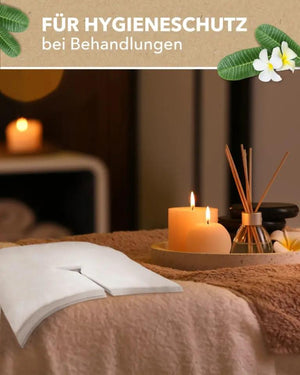 Zen Massage Ware, Einwegauflage - Nasenschlitztücher für die Kopfstütze einer Massageliege, Ambiente
