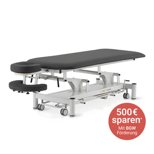 Massageliege elektrisch, Coinfycare Berlin, BGW Förderung, Farbe: Dunkelgrau