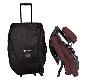 Earthlite Avila mobiler Massagestuhl, Burgund, geklappt und Tragetasche
