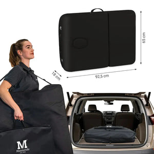 Mobile Massageliege Massunda all inklusive, Kofferabmessungen, Farbe: Schwarz