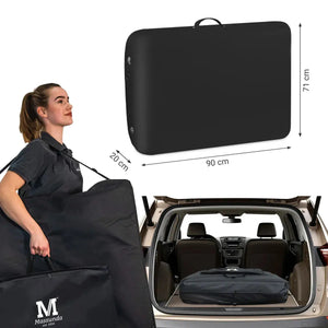Mobile Massageliege Massunda Comfort deluxe, Kofferabmessungen, Farbe: Schwarz