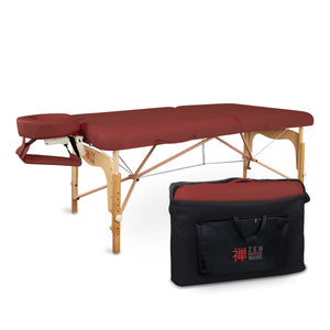Massageliege Zen Relax, Tragetasche, burgund