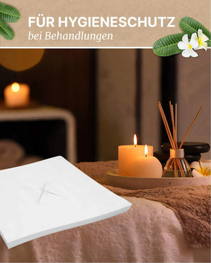 Zen Massage Ware, Einwegauflage - Nasenschlitztücher mkt X-Ausschnitt für Therapieliegen, Ambiente