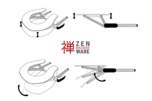 Mobile Massageliege, Zen Relax mit schwangeren-Option, Kopfstütze schematische Ansicht
