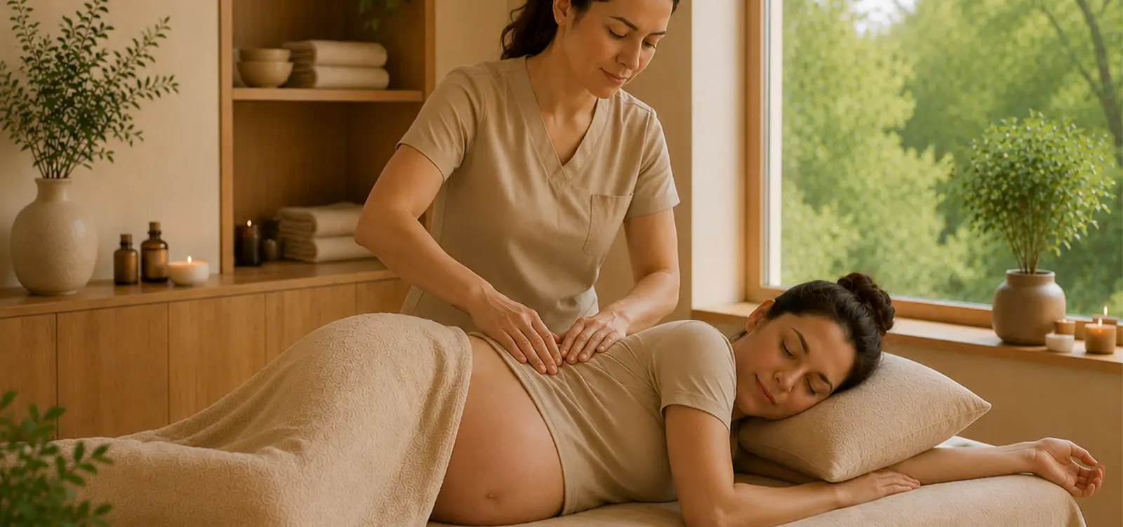 Schwangerschaftsmassage für werdende Mütter