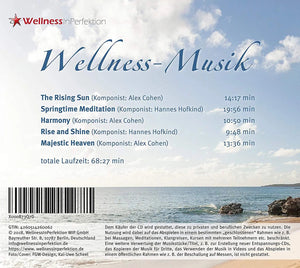 CD Wellness Musik Volume 1, gemafreie Entspannungsmusik, Cover Rueckseite