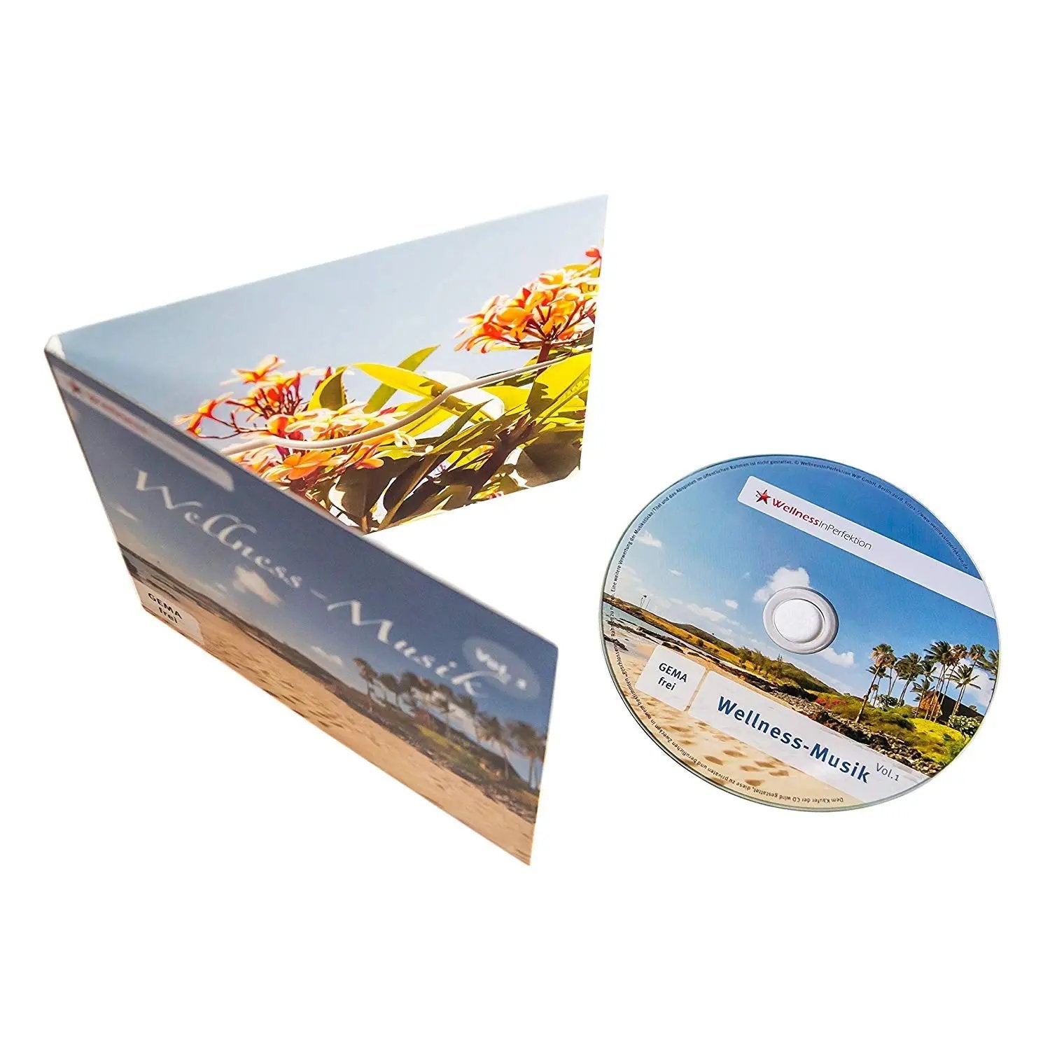 CD Wellness Musik Volume 1, gemafreie Entspannungsmusik, Cover aufgeklappt 3
