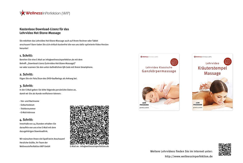 DVD Hot Stone Massage (instructional video) | For beginners and professionals