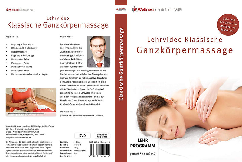 DVD Classic Full Body Massage (Instructional Video) | For Beginners and Professionals