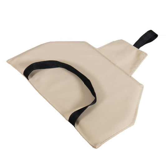 Massage table arm loop on the headrest