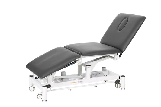 Coinfycare Sofia, elektrische Therapieliege, dunkelgrau, vollansicht
