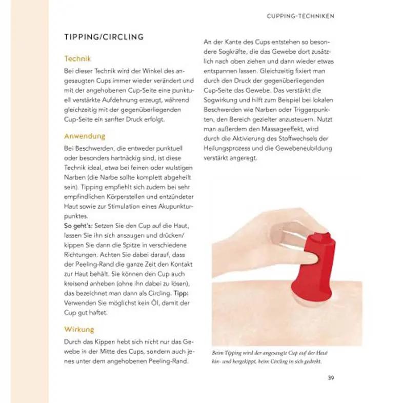 Bella Bambi Cumping Set und Buch, Anwendung Buch Beispiel Cupping