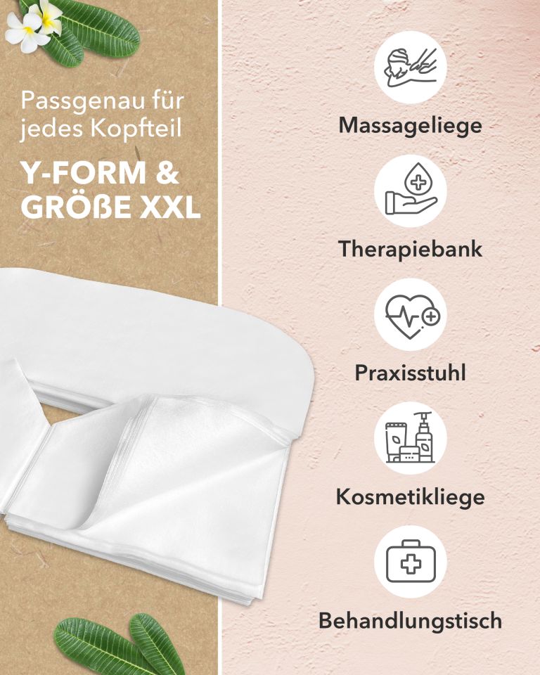 Disposable pads/nose slit cloths for the massage table