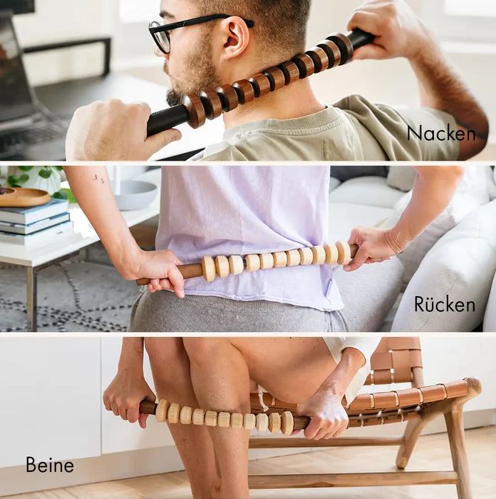 Styleholz Faszienstab Woodstick Flex (dunkel)