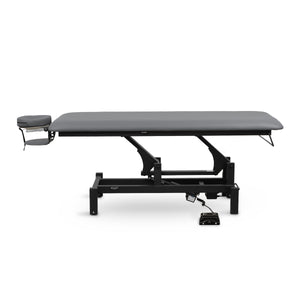 Massageliege elektrisch, Massunda Basis, Farbe dunkelgrau, Seitlich