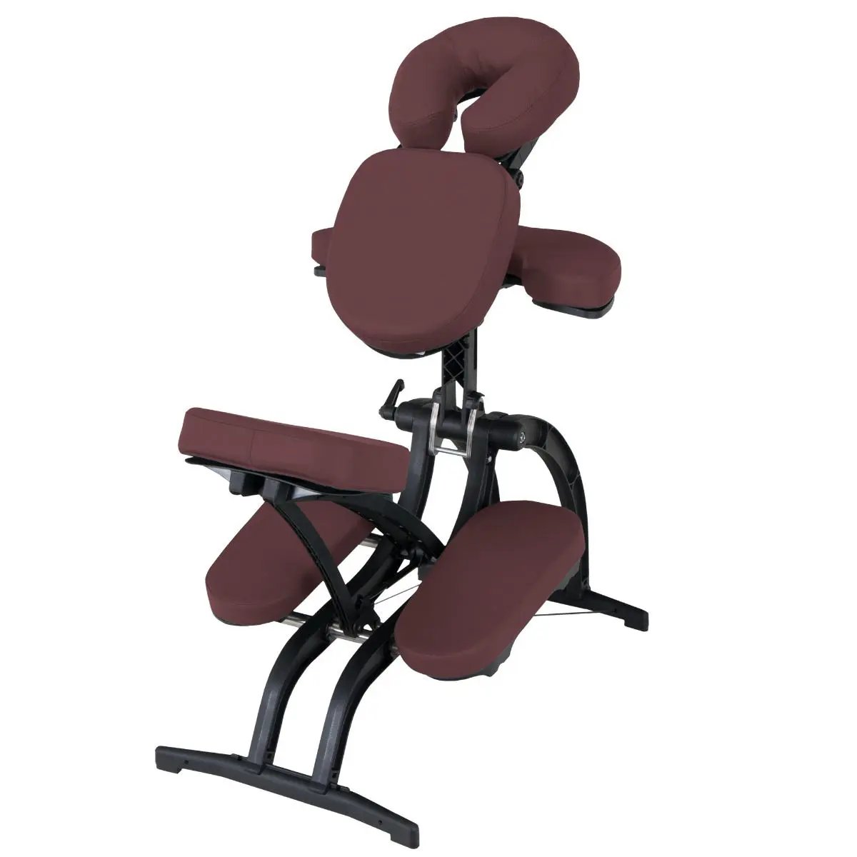 Earthlite Avila mobiler Massagestuhl, Burgund, Vollansicht
