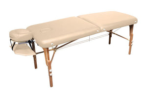 Massunda Montana klappbare Massageliege, Farbe Creme, Vollansicht