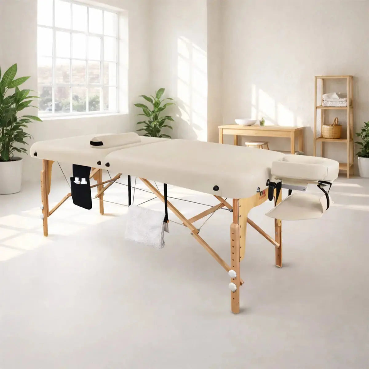 Mobile Massageliege Massunda Comfort deluxe, Ambiente, Farbe: Creme