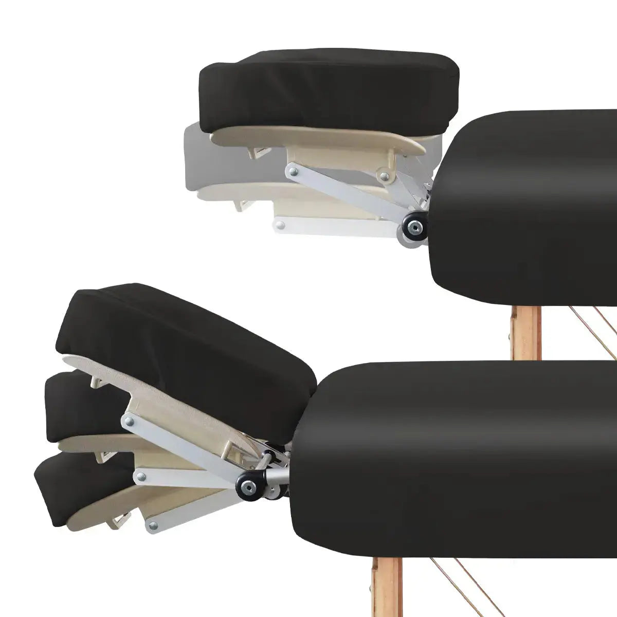 Mobile Massageliege Massunda Comfort deluxe, Kopfstütze, Farbe: Schwarz