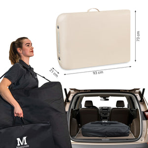 Massageliege Massunda Montana, Koffermaß, creme