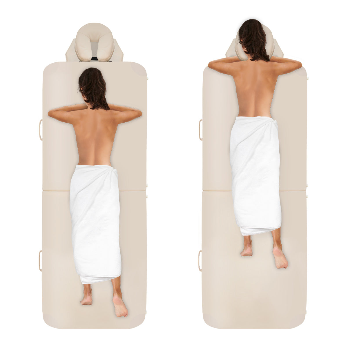 Massageliege Massunda Montana, Positionen, creme