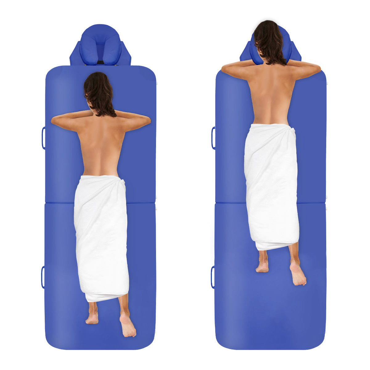 Massageliege Massunda Montana, Positionen, königsblau