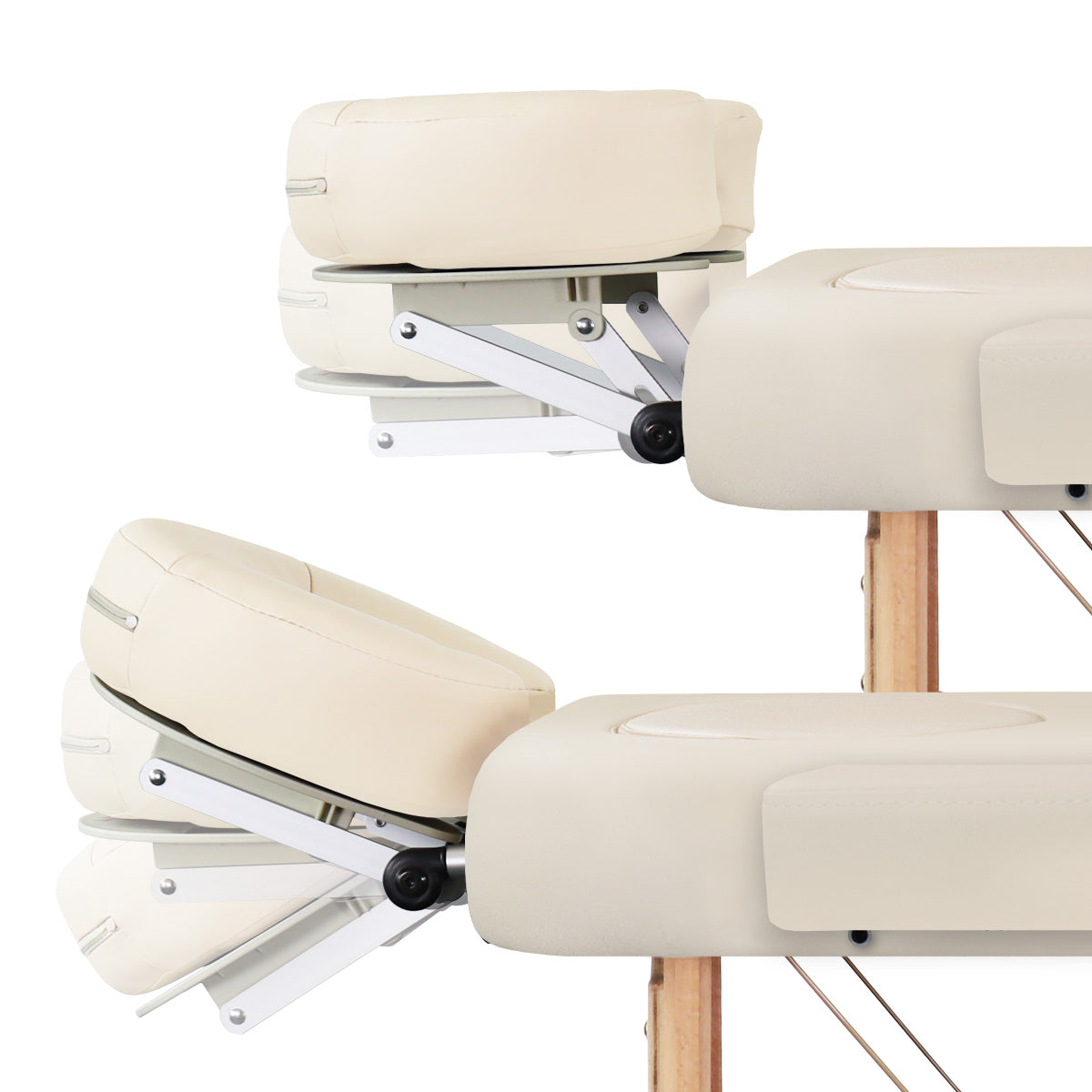 Mobile Massageliege Zen Basic 3 Flat, Kopfstütze, Farbe: Creme
