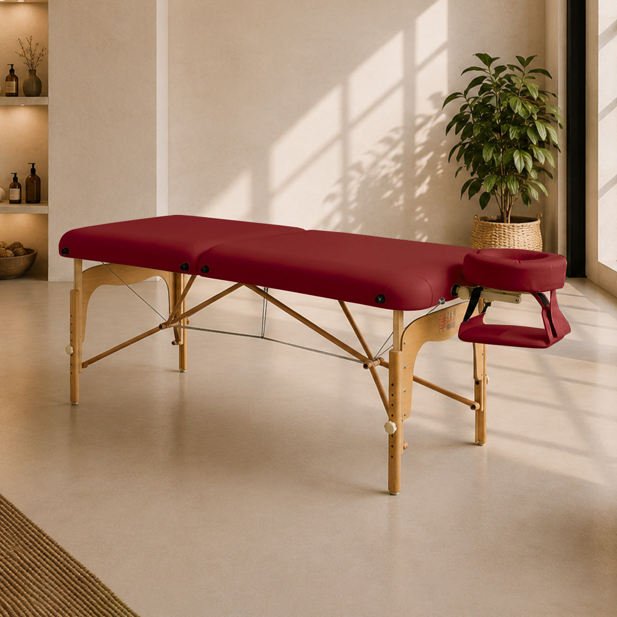 Massageliege Zen Relax, Ambiente, burgund