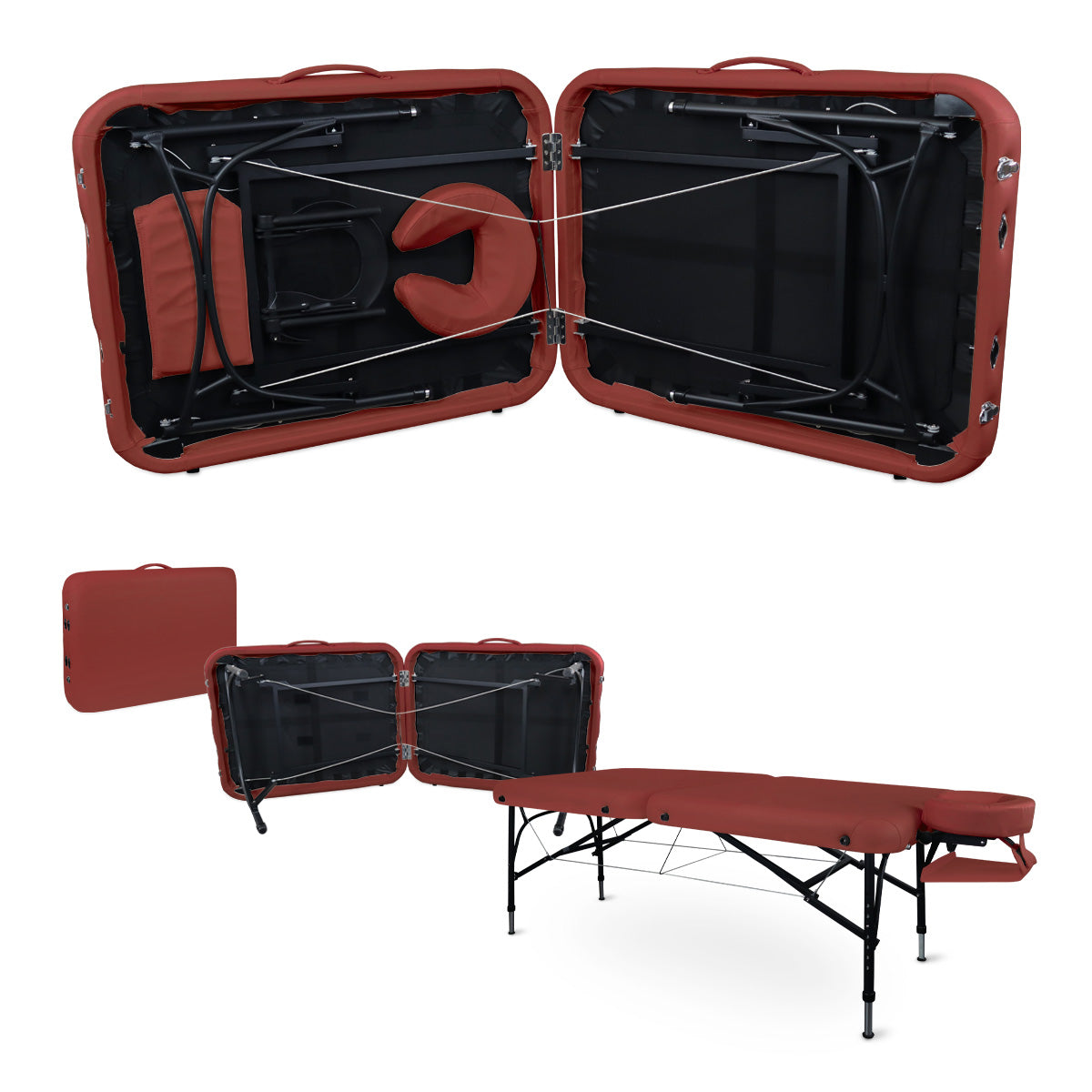 Massageliege Zen Stronglight II, Zubehör, burgund