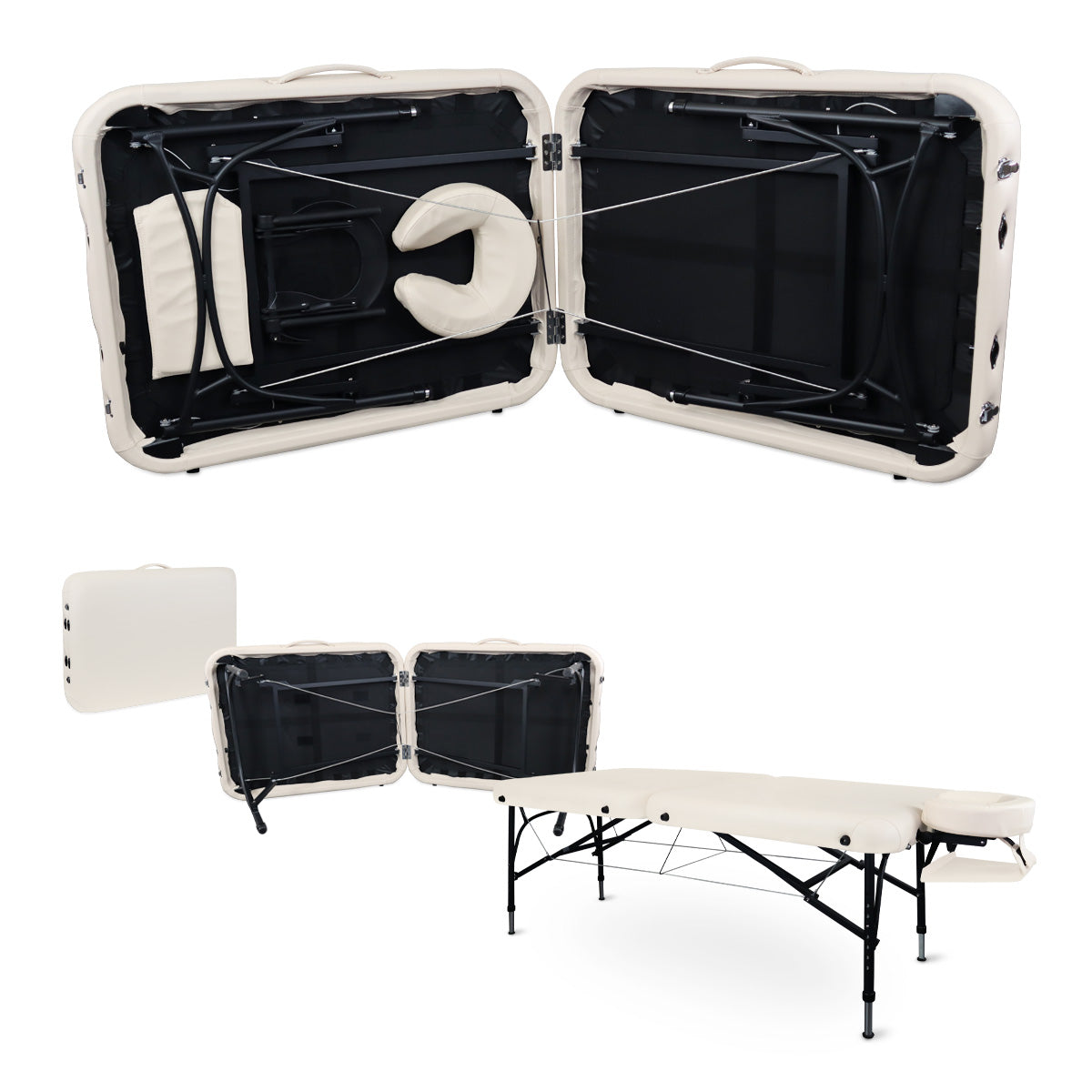 Massageliege Zen Stronglight II, Zubehör, creme