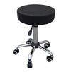 Zen rolling stool made of chrome