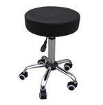 Zen rolling stool made of chrome