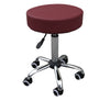 Zen rolling stool made of chrome