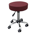 Zen rolling stool made of chrome