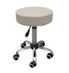 Zen rolling stool made of chrome