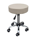 Zen rolling stool made of chrome