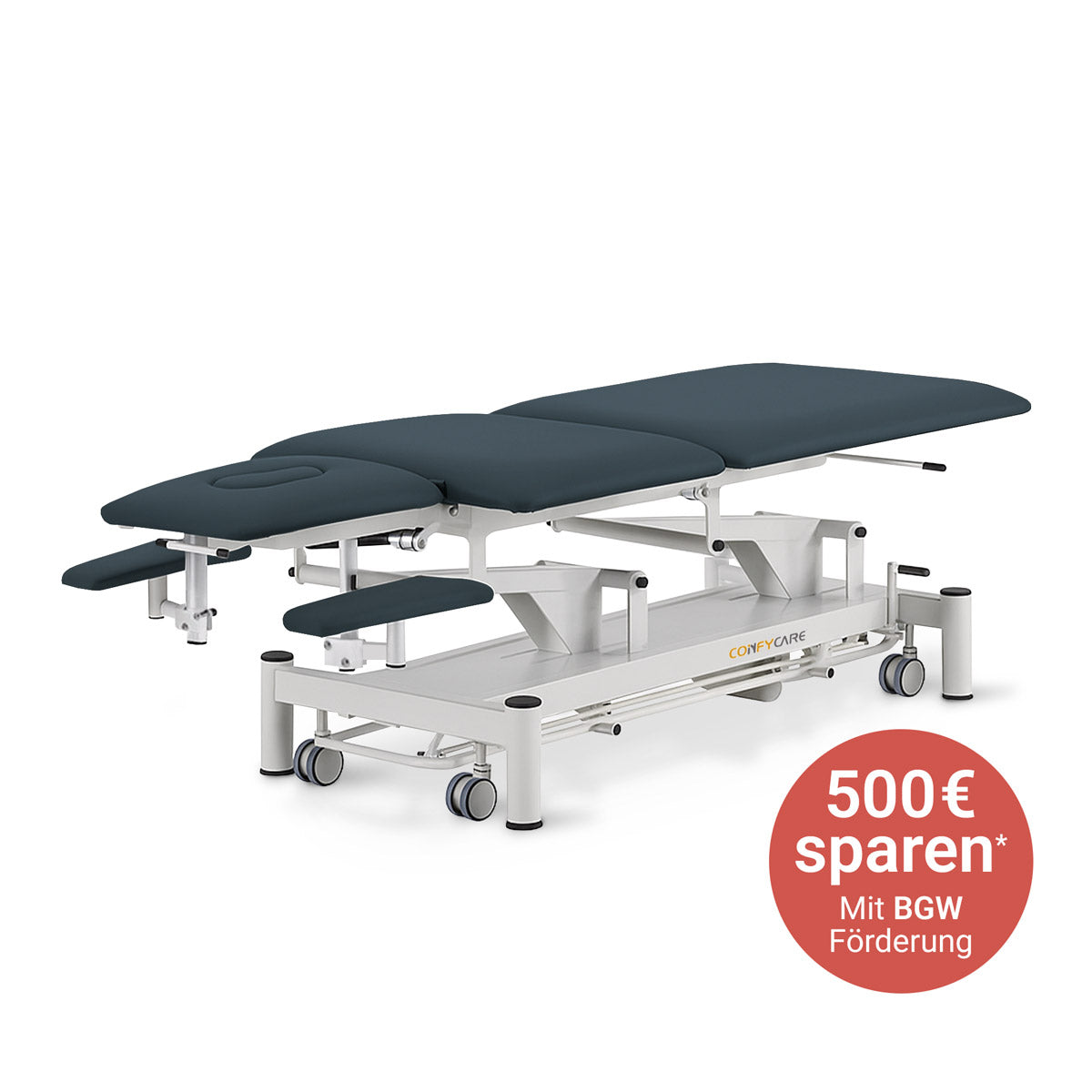 Therapieliege elektrisch, Coinfycare Barcelona, BGW Förderung, Farbe: Marineblau