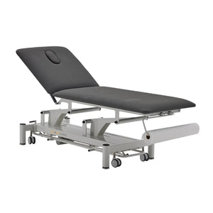 Elektrische Therapieliege ROM | 2 Segmente, angestellte Rückenlehne, dunkelgrau, Vollansicht
