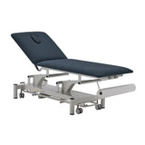 Elektrische Therapieliege ROM | 2 Segmente, angestellte Rückenlehne, marineblau, Vollansicht