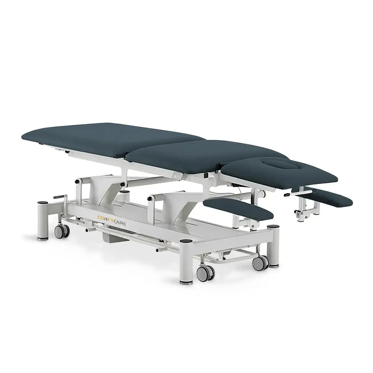 Therapieliege elektrisch, Coinfycare Split, Vollansicht, Farbe: Marineblau