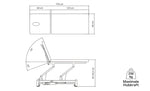Hydraulic therapy table DUBLIN | 2 segments